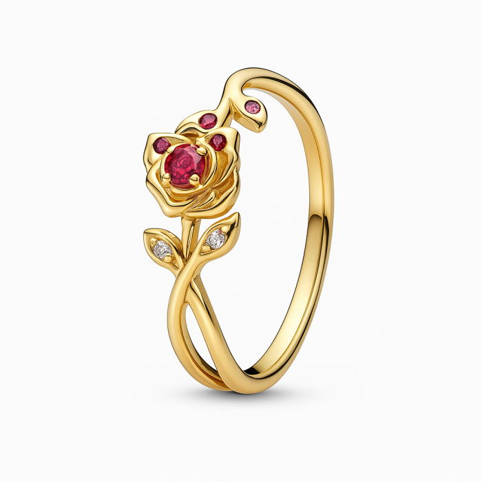 Каблучка Pandora Троянда з покриттям 14k