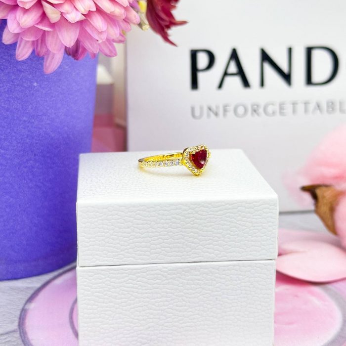 Каблучка Pandora Блискуче червоне серце - Зображення 3