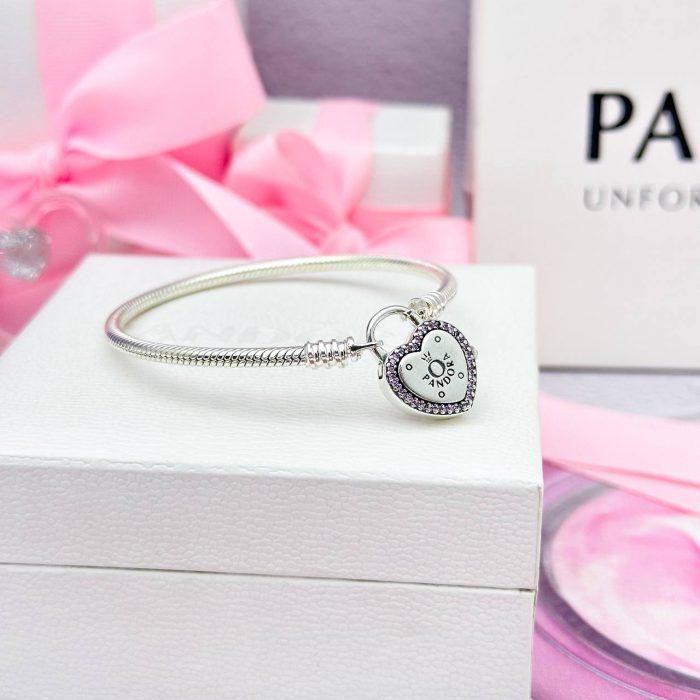 Срібний браслет Pandora серце - Зображення 4