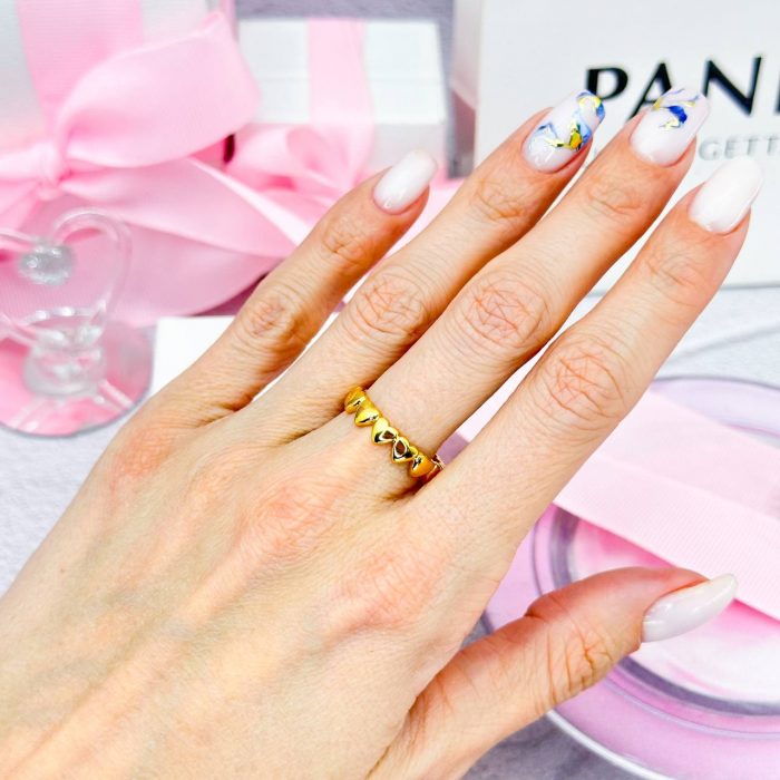 Каблучка Pandora Ряд сердець - Зображення 3